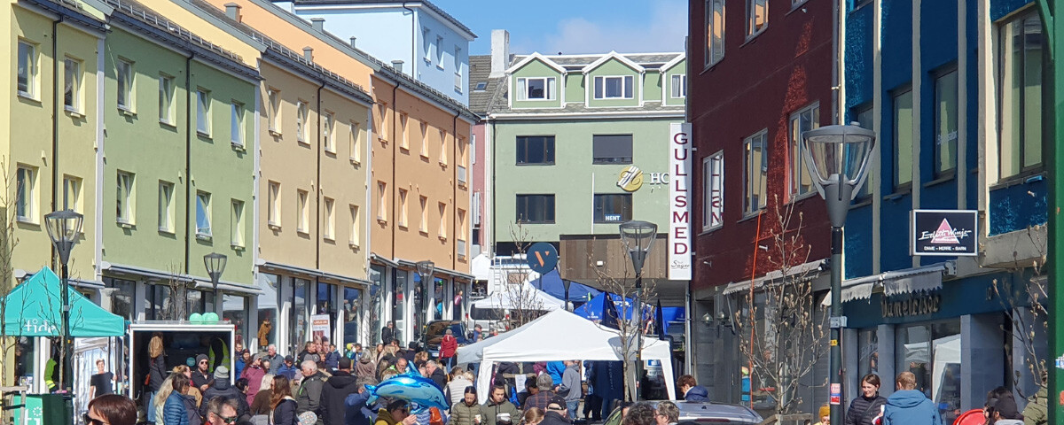 Bilde fra arrangement i Gågata i Kristiansund sentrum. Foto: Tom Godtland